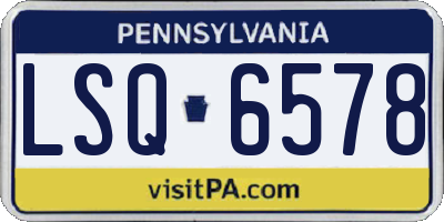PA license plate LSQ6578
