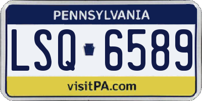 PA license plate LSQ6589