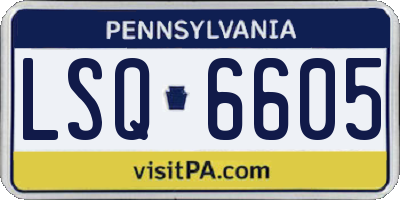 PA license plate LSQ6605