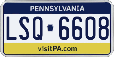 PA license plate LSQ6608