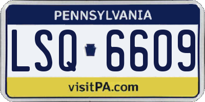 PA license plate LSQ6609