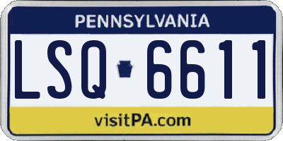 PA license plate LSQ6611