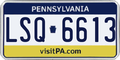 PA license plate LSQ6613