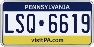 PA license plate LSQ6619