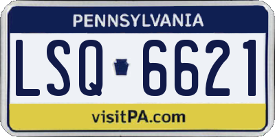 PA license plate LSQ6621