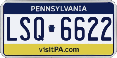 PA license plate LSQ6622