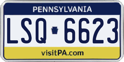 PA license plate LSQ6623