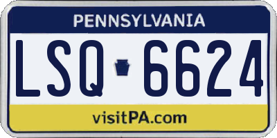 PA license plate LSQ6624