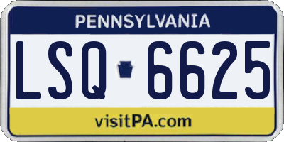 PA license plate LSQ6625
