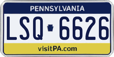 PA license plate LSQ6626