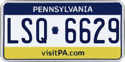 PA license plate LSQ6629