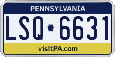 PA license plate LSQ6631