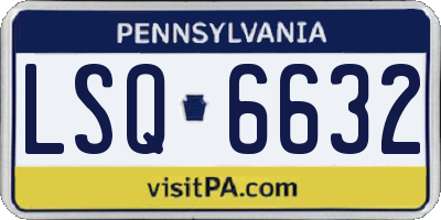 PA license plate LSQ6632