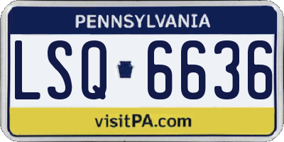 PA license plate LSQ6636