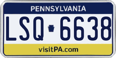 PA license plate LSQ6638