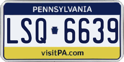 PA license plate LSQ6639