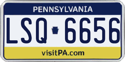PA license plate LSQ6656