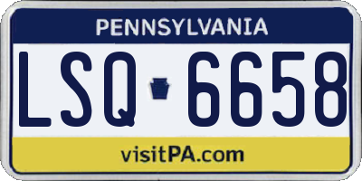 PA license plate LSQ6658