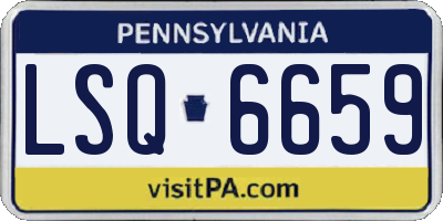 PA license plate LSQ6659