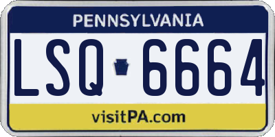 PA license plate LSQ6664