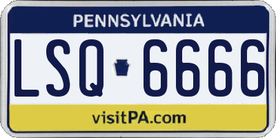 PA license plate LSQ6666