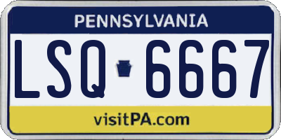 PA license plate LSQ6667