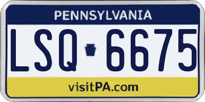 PA license plate LSQ6675