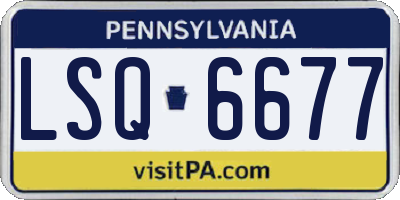 PA license plate LSQ6677