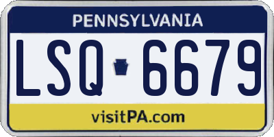 PA license plate LSQ6679