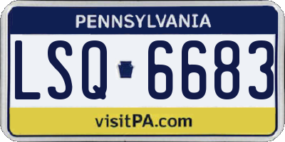 PA license plate LSQ6683