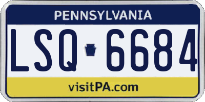 PA license plate LSQ6684
