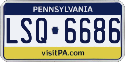 PA license plate LSQ6686