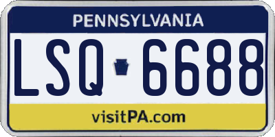 PA license plate LSQ6688