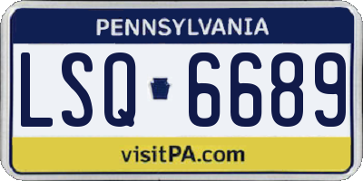 PA license plate LSQ6689