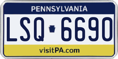PA license plate LSQ6690