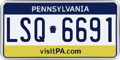 PA license plate LSQ6691