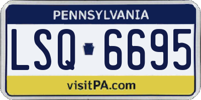 PA license plate LSQ6695