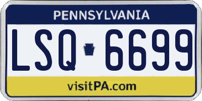 PA license plate LSQ6699