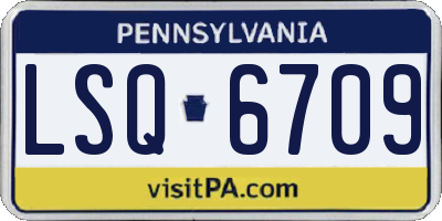 PA license plate LSQ6709