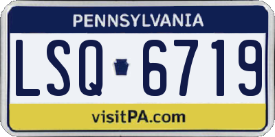 PA license plate LSQ6719