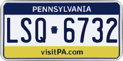 PA license plate LSQ6732