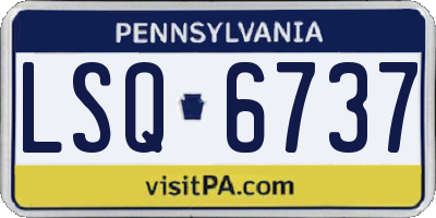 PA license plate LSQ6737