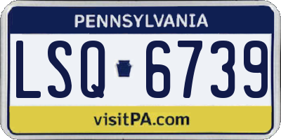 PA license plate LSQ6739