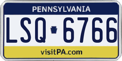 PA license plate LSQ6766