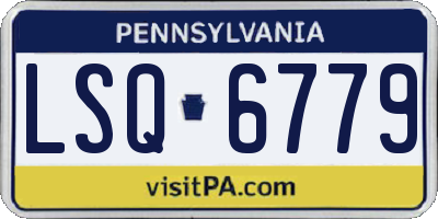 PA license plate LSQ6779