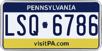 PA license plate LSQ6786