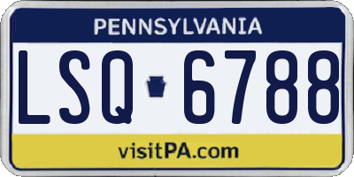 PA license plate LSQ6788