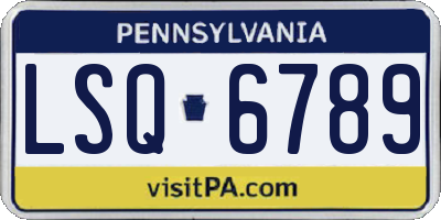 PA license plate LSQ6789