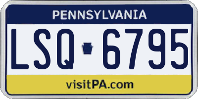 PA license plate LSQ6795