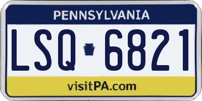 PA license plate LSQ6821